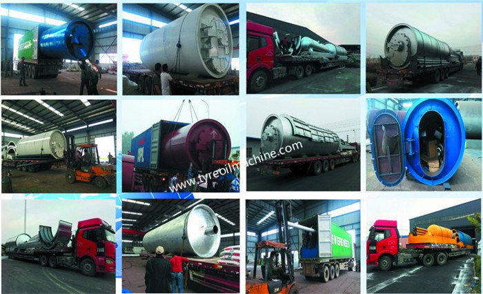 Waste Tires Recycling Production Line For Fuel Oil, Scrap Tyre To Oil Pyrolysis Plant