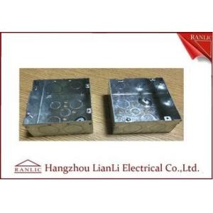 China 5 * 5 Steel Outlet Box Matallic Galvanized 1/2 to 1 Knockouts 2-1/8 Deep on sale