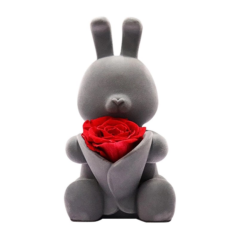 Wholesale Price 40cm height Foam Rose Bunny Girl Friend Rose Rabbit