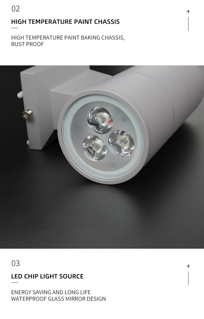 Double Head Shell E27 Outdoor Wall Lamp LED Waterproof Modern Simple 6w