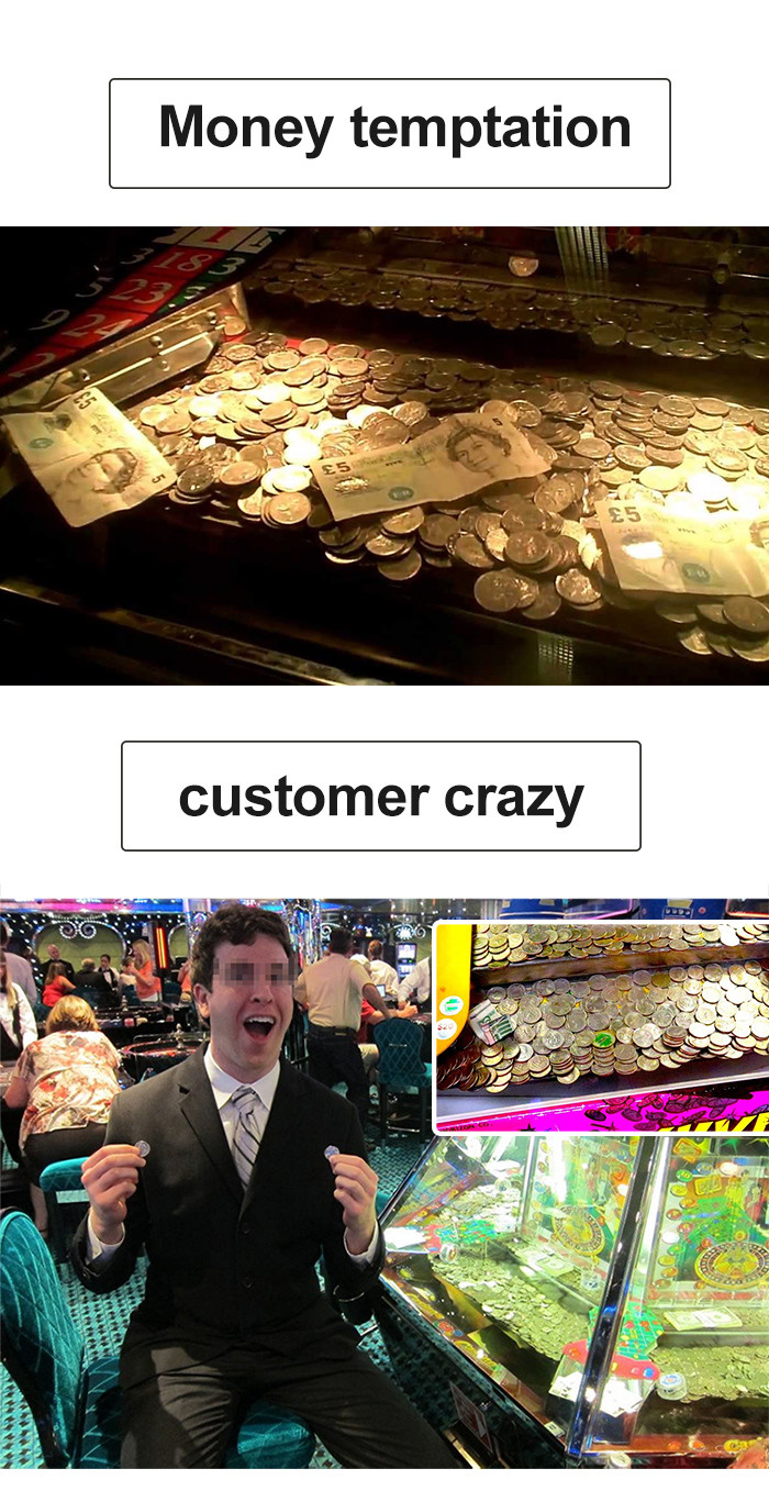 6 Person Amusement Game Machines Coin Pusher