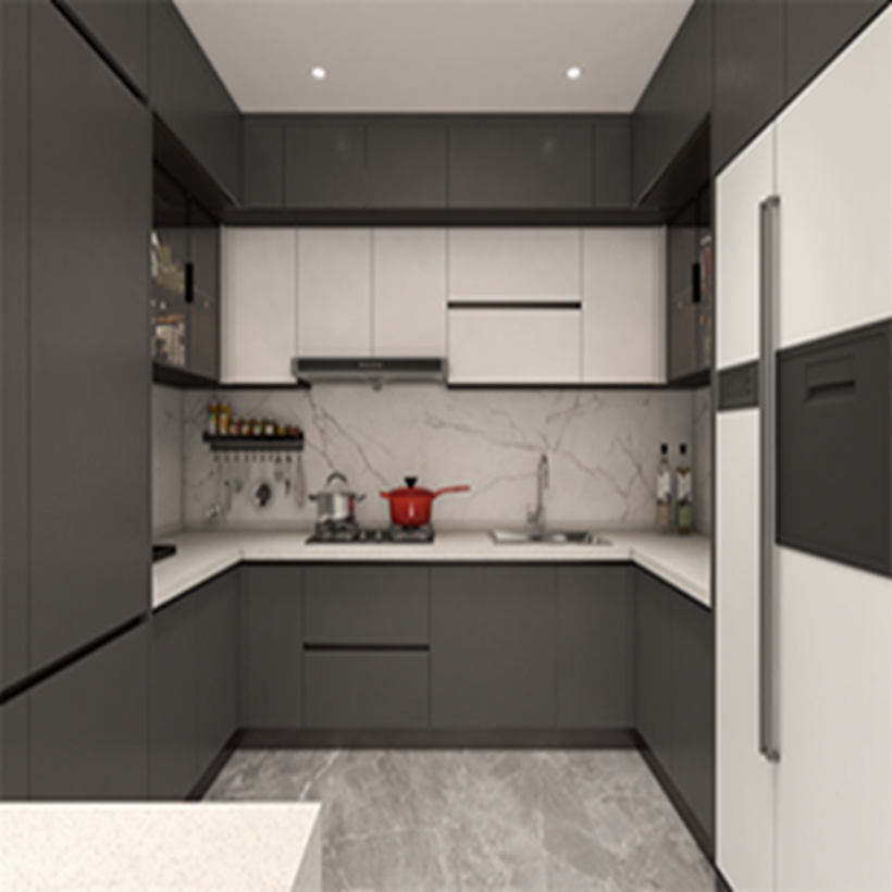 Easy Clean Advantage Customization Glossy Modern Style Kitchen Cabinets for Apartment