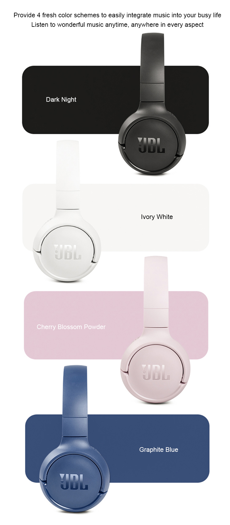 TUNE 510BT Over-Ear Wireless Bluetooth V5.3 Noise Cancelling Headphones & Earphones LED Battery Indicator Microphone Gaming