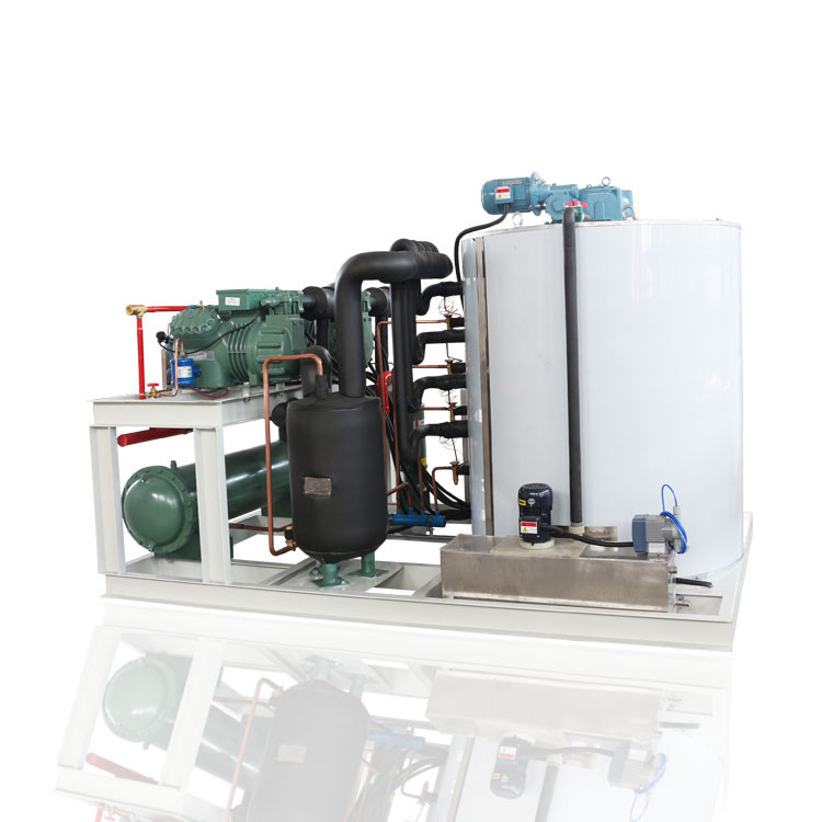 10 Tons Seawater Flake Ice Machine Commercial 32kw 380V