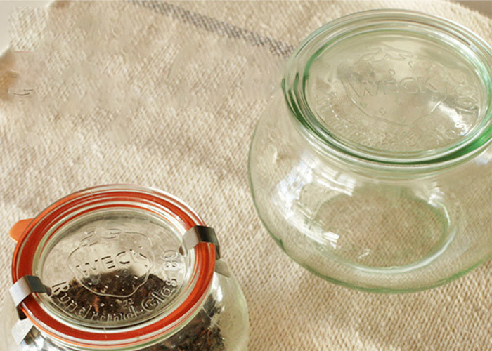 220ml 560ml 1060ml Empty Glass Jars Big Belly Shape Heat - Resistant Glass