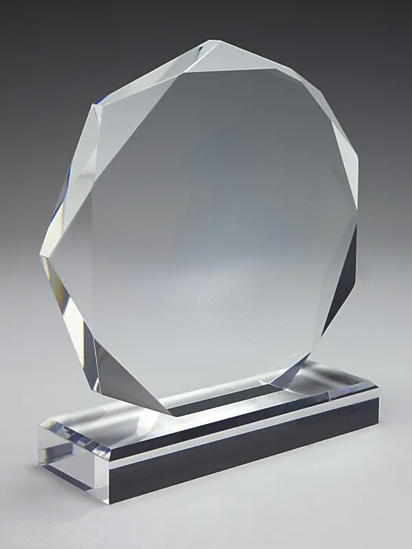 7'' Diameter Custom Made Acrylic Award Diamond Shape For Recognition Achievement