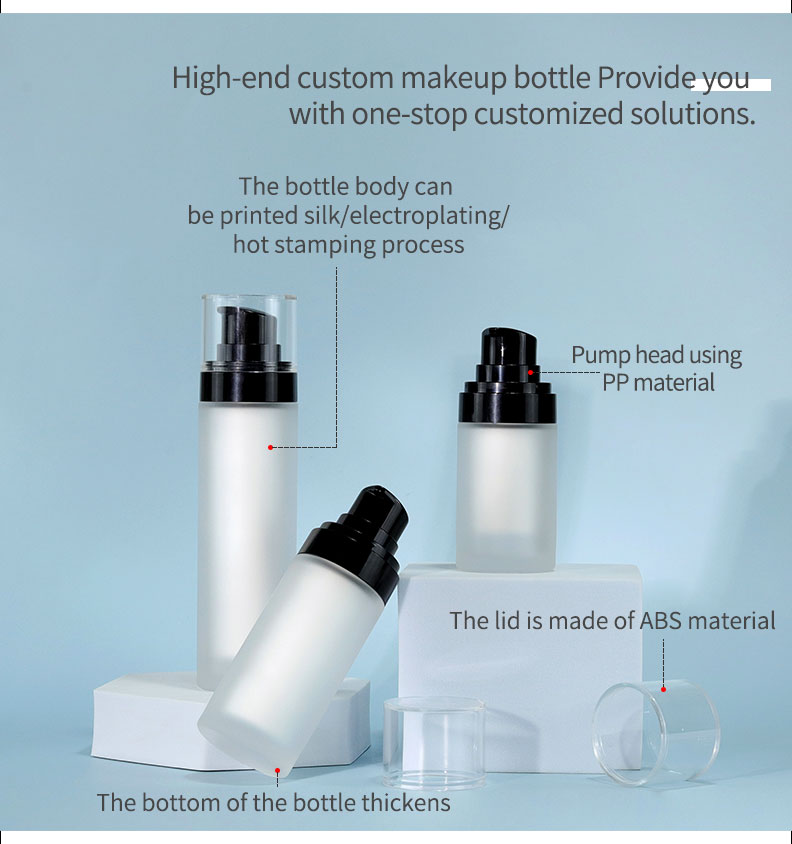 Skincare Cream Pump Bottle Transparent Round PET Bottles With Cap