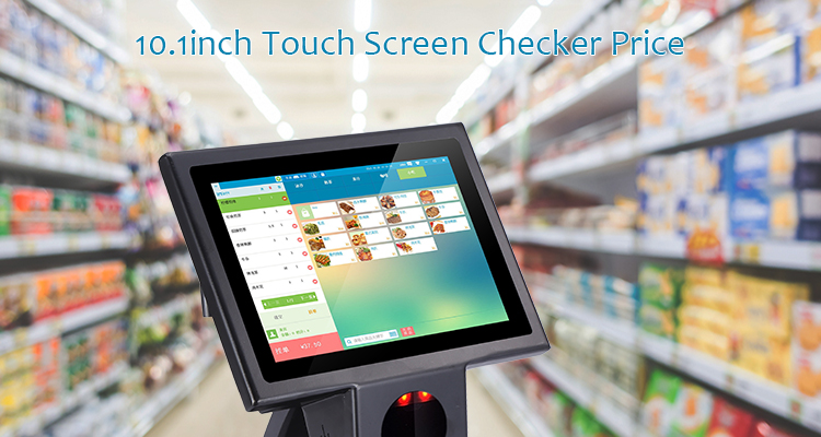 Supermarket Shop 10.1inch Touch Screen Checker with Built-in Barcode Scanner and 16G SSD