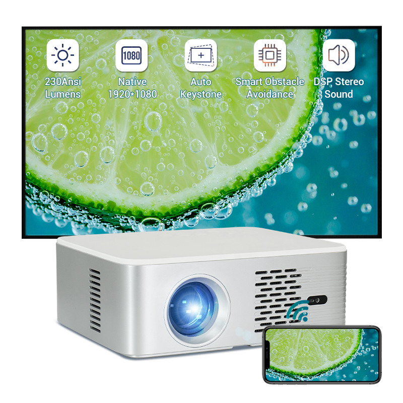 350ANSI Home Theatre System Projector Android 11.0 HD 1080P 4.5" LCD