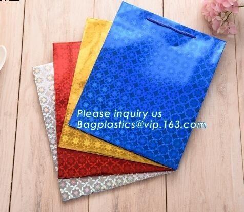 Luxury Art Paper Flower Carrier Bag with Rope Handle,Fashion kraft paper flower