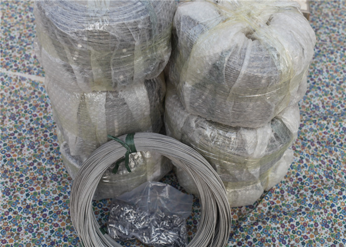 Weave Stainless Steel Cable Trellis Mesh , Stainless Steel Cable Fence