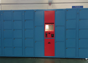 Smart Public Rental Airport Left Luggage Lockers , Card / Cash Payment System Market Metal Lockers