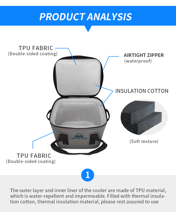 Refrigerated Picnic Insulated Bag , Drink Cooler Bag For Outdoor Camping