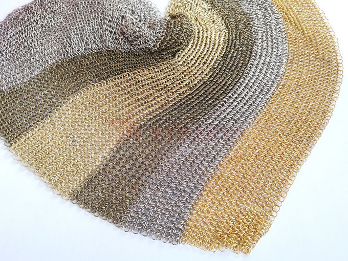 12mm Hanging Stainless Steel Chainmail Curtain For Exterior Wall Cladding