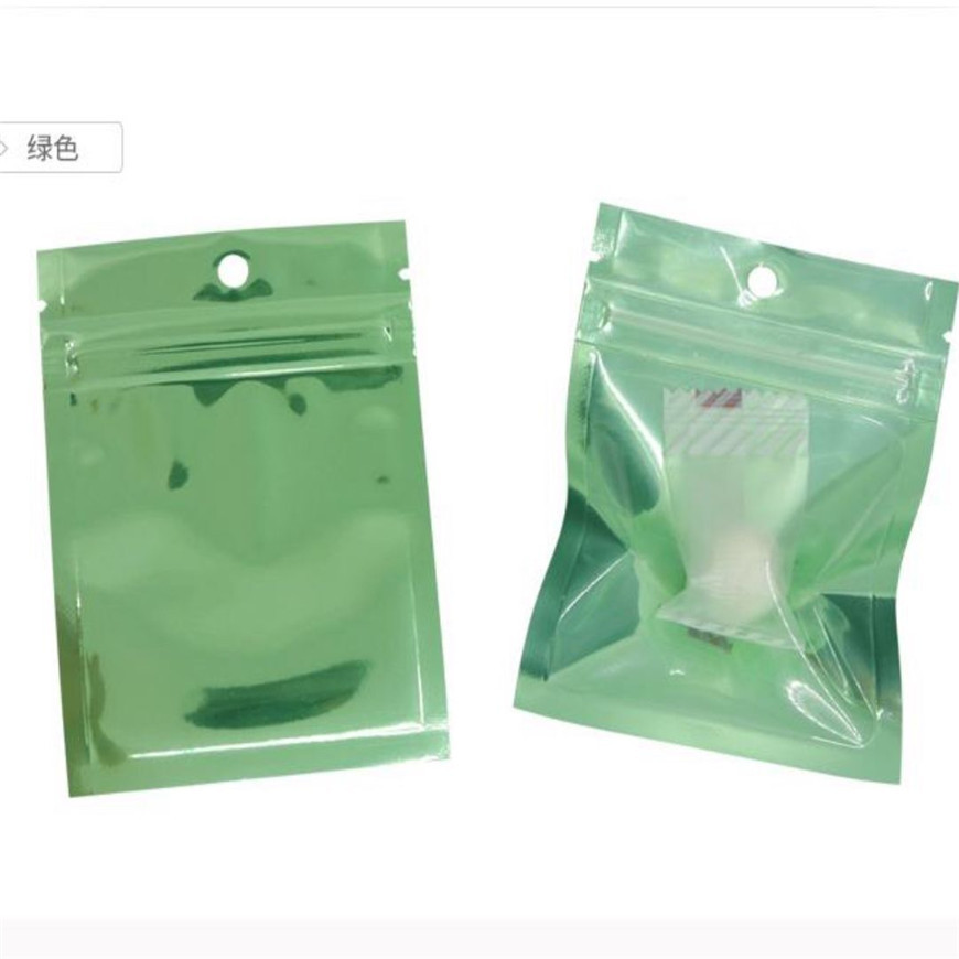 One Side Clear Food Bags Small Water Proof Zipper Reclosable Colorful Pouches Custom Printed Flat Bag