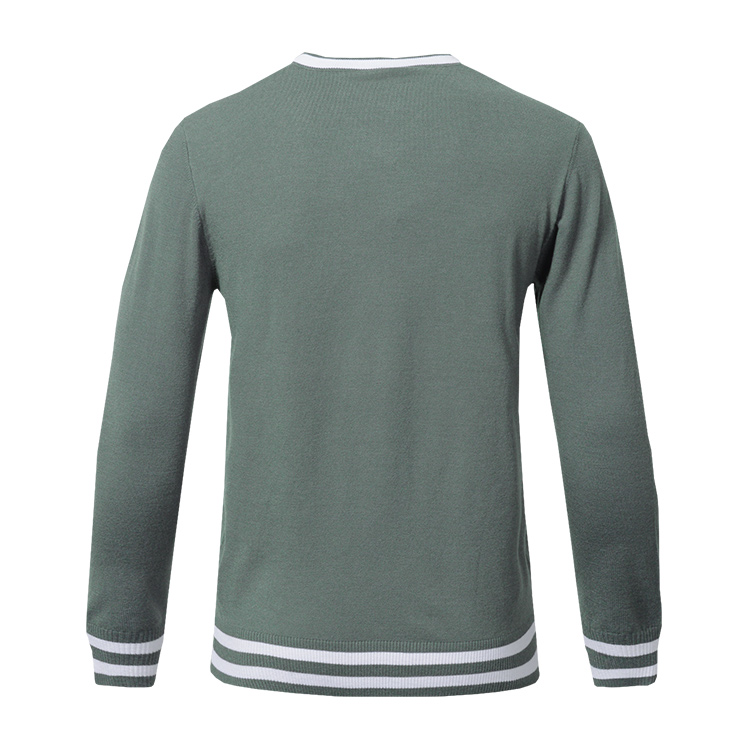 Knitted Woolen Mens Warm Winter Sweaters / V Neck Pullover Sweater