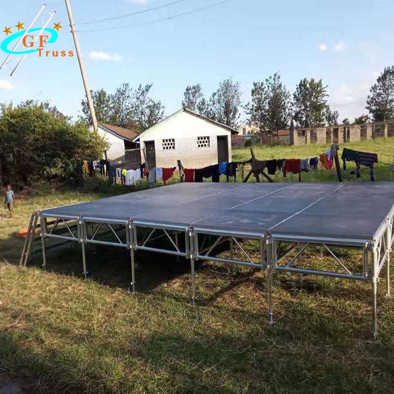 Outdoor Concert Truss Stage Aluminum Materials Stage Platform Mobile in Truss Display