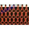 Buy cheap 9mm × 16mm Aluminium Chain Link Room Divider , Red Metal Fly Screen Curtains from wholesalers