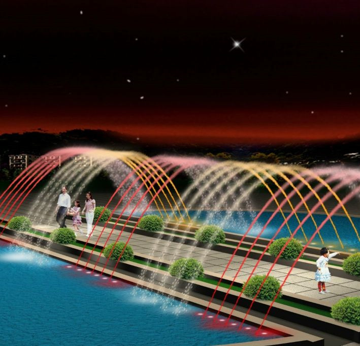 Stainless Steel Water Jumping Jet Fountain Outdoor Decorative Fountain