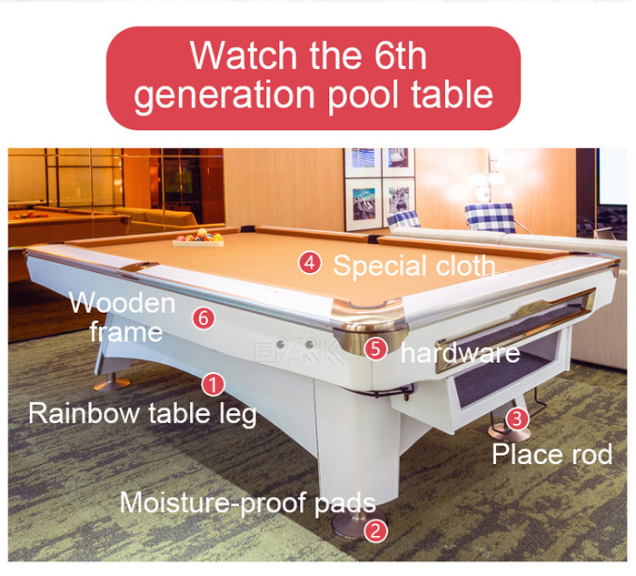 American Billiards Pool Table 9FT Fancy Nine Ball Table Game