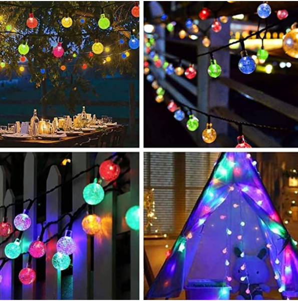 PVC Outdoor Decoration Dimmable Shatterproof LED Solar Fairy Lamp