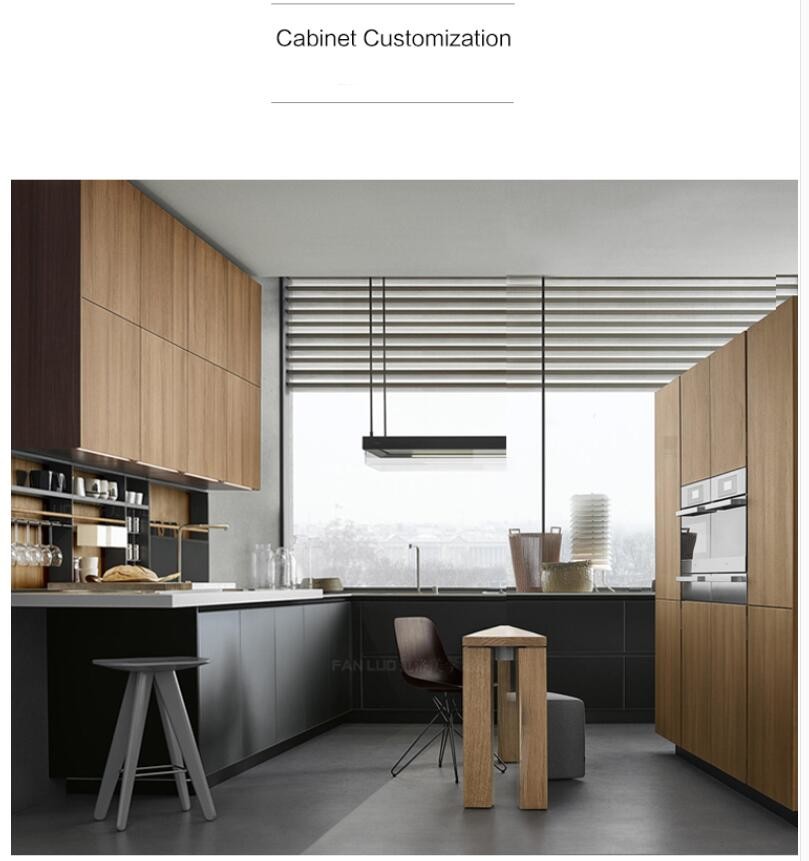 Simple modular custom cheap solid wood kitchen cabinets for kitchen furniture