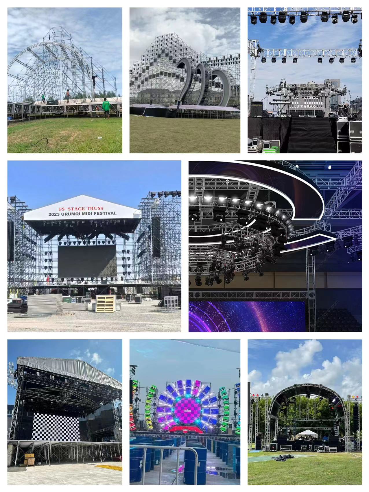 Aluminum Alloy Stage Truss , Thomas Bolt Truss For Concerts / Displays