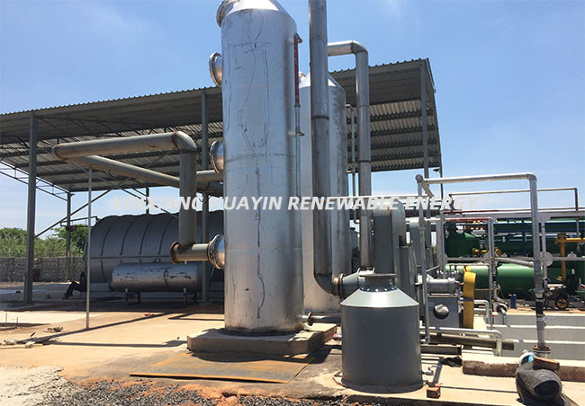 Green technology waste management pyrolysis plastic waste to oil production machine