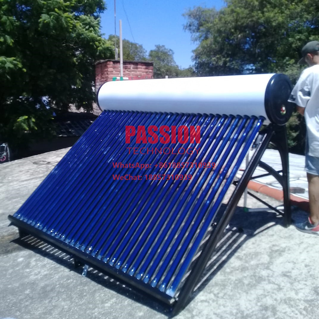 200L Non Pressure Solar Water Heater 300L Silver Water Tank Vacuum Tube Collector