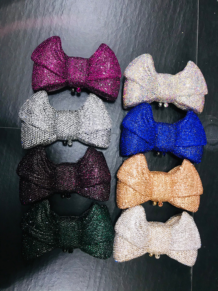 2023 Banquet Full Diamond Clutch Women Crystal Evening Clutch Bag with CANDY Pattern