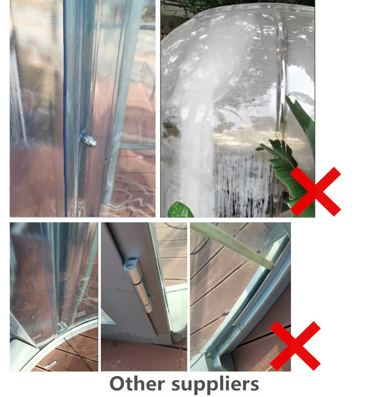 5m Round Large Aluminum Profiles Frame Clear PC Board For Pool Dome Tent