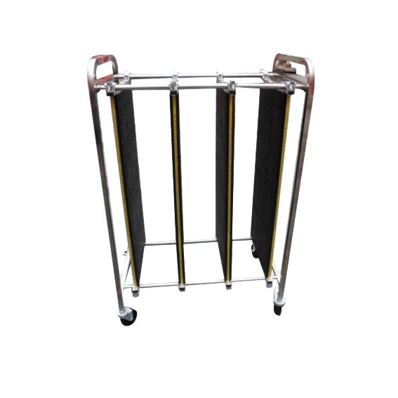 304 Stainless Steel ESD PCB Cart ESD Magazine Rack Horiz Hold Panel Rack