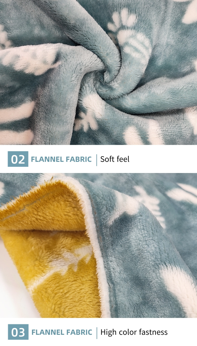 Double Side Printed Flannel Fleece Fabric 100% Polyester Winter