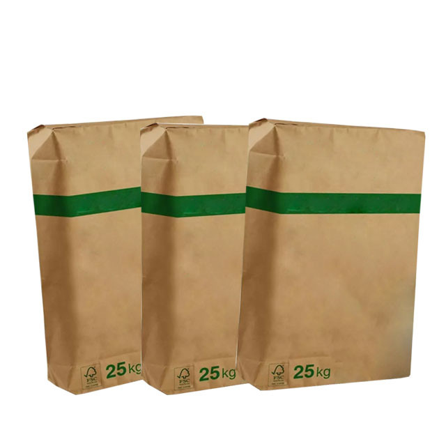 Flexo Printing Chemical Pasted Valve Multiwall Paper Bags PE Film 2 Layers