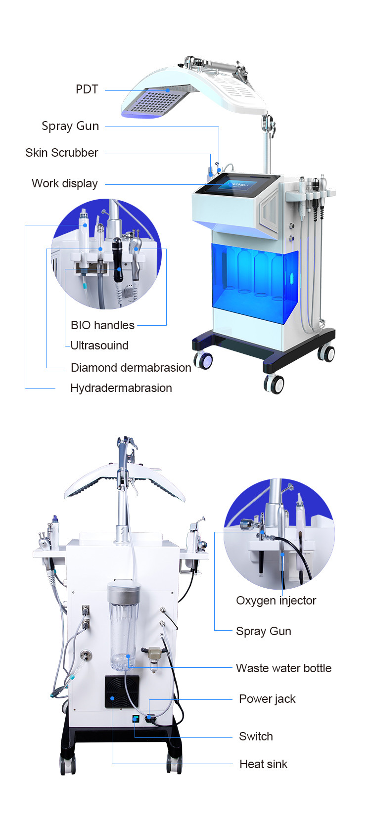 Skin Rejuvenation facial cleaning beauty salon machine diamond Dermabrasion machine