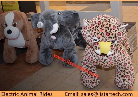 Mall Rides On Animals Plush Wheel Coin Operated Happy Rides On Animals Hot New
