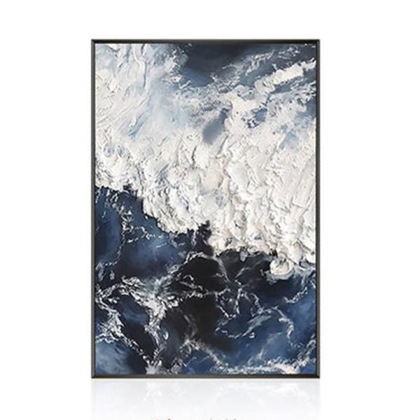Customized Size Accepted Large Canvas Hand Painted Oil Painting of Gold Foil