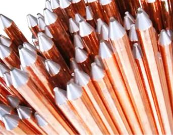 M8 Ground Pure Copper Earth Rod HV100 Hardness