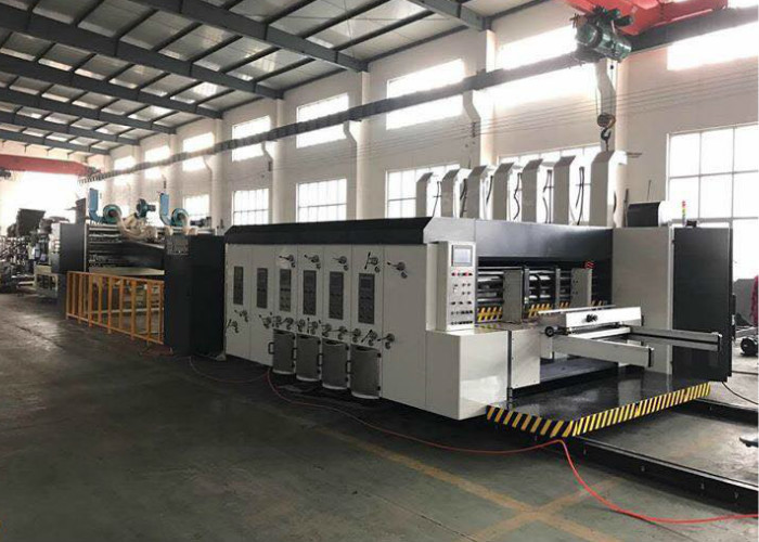 35kw Flexo Printer Slotter Machine 10 Inch Touch Screen Control With Folder Gluer