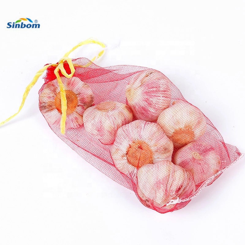 Flexible Drawstring Flat Mono Fruit Mesh Bags for Convenient Packaging