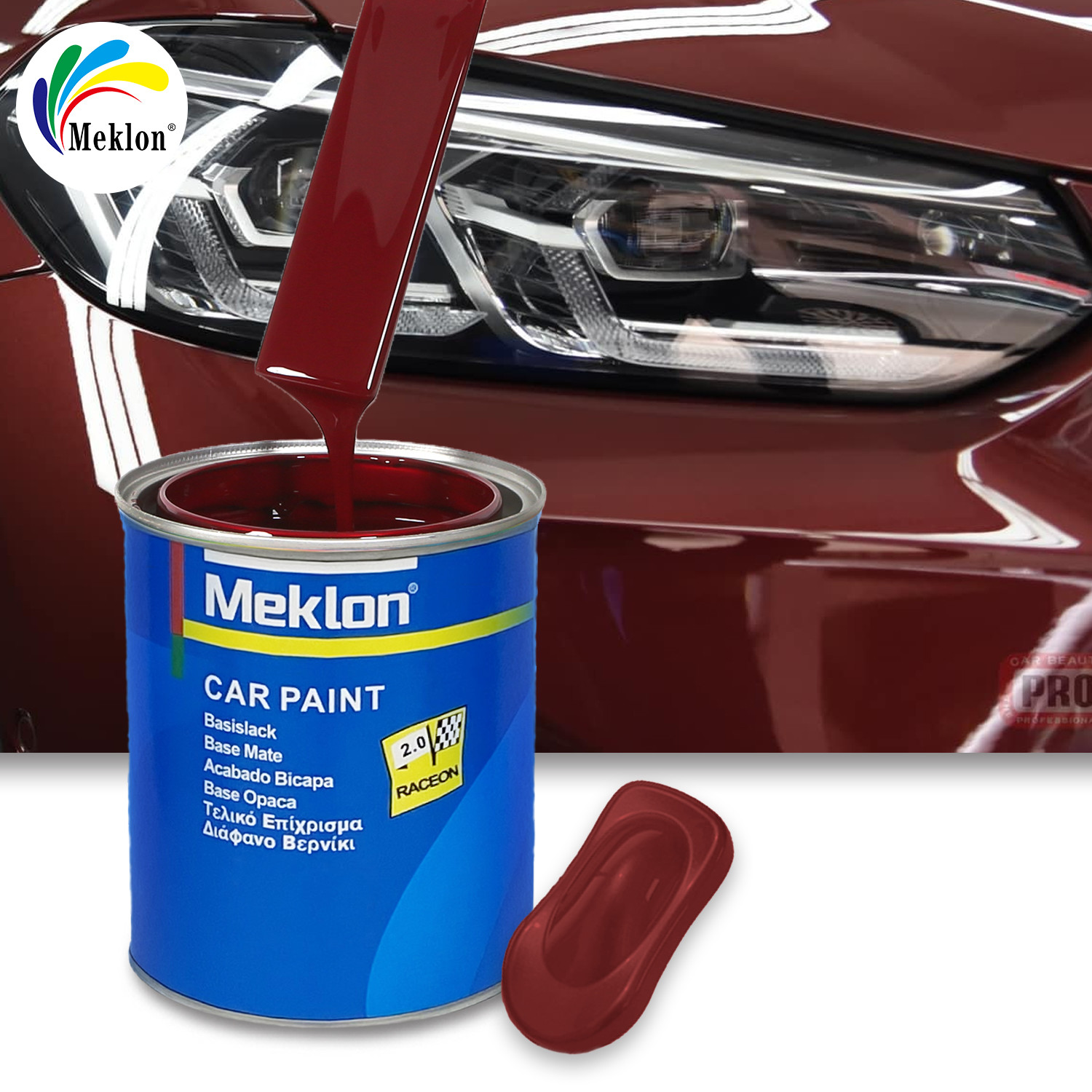 Professional Acrylic Color Mixing Machine Repair Refinish Wholesale Deep Red Automotive 1K Auto Base Car Paint