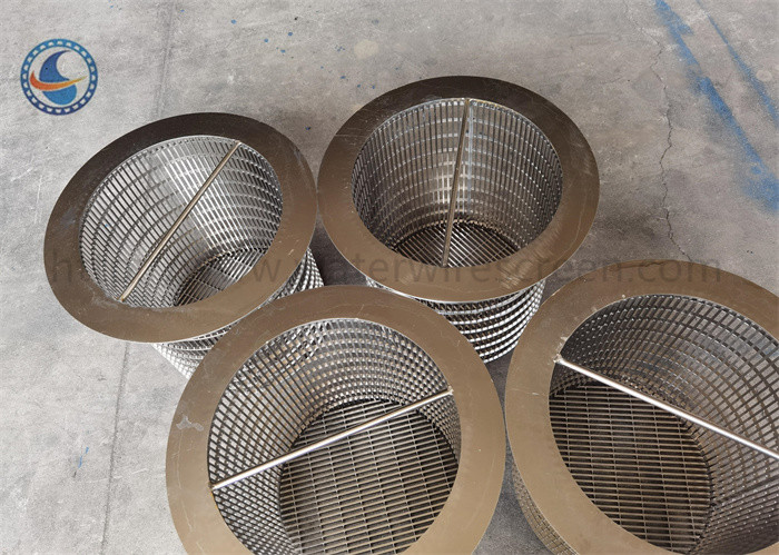 V Shap Wire Wedge Wire Wound Rotary Drum Screen SUS 304 316l