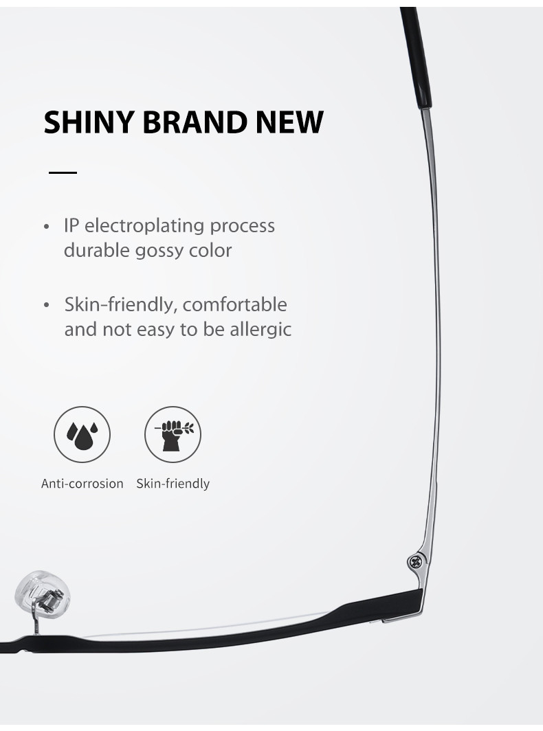 Al Mg Pure Titanium Eyeglasses Adults flexible Removable Screw
