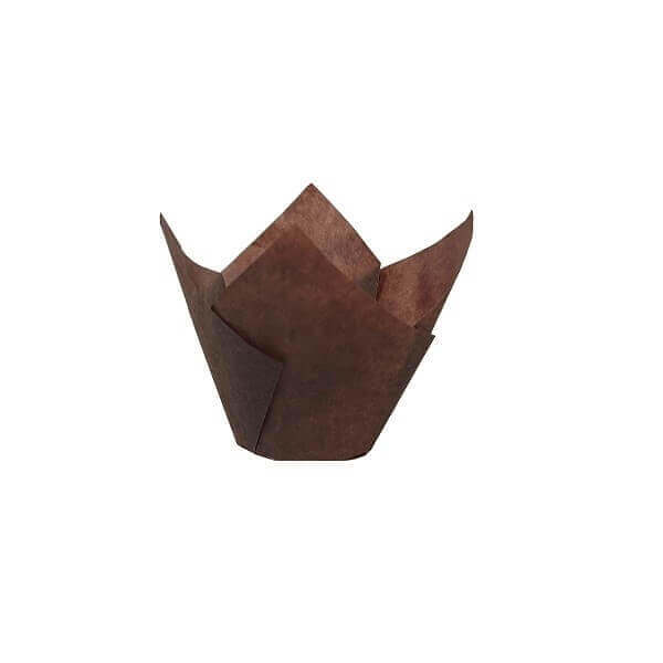 Rk Bakeware China Tulip Paper Baking Cups Paper Muffin Liner Regular 60mm Paper Muffin Wrap Brown Parchment