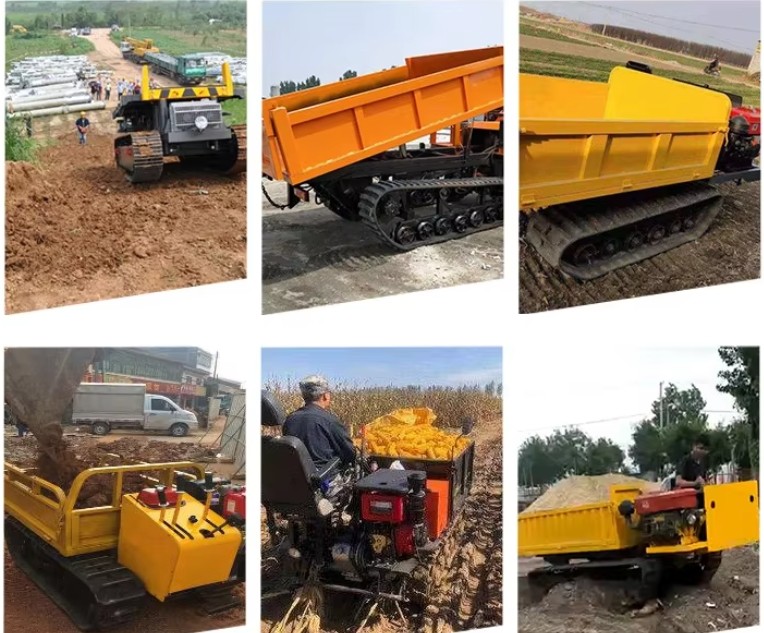 Different Loading Capacity Mini Crawler Dumper Track Transporter For Engineering