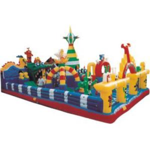 EN14960 Tarpaulin Blow Up Amusement Park Customized Inflatable Theme Park