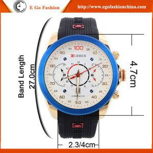  8166 Curren Watch China Watches Rubber Band Silicone Watch Sports Watch Casual Watch Man Manufactures