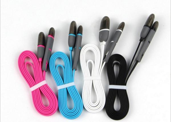 Quality 2 in 1 Mobile USB Cable    USB sync cable For IPhone / Android for sale