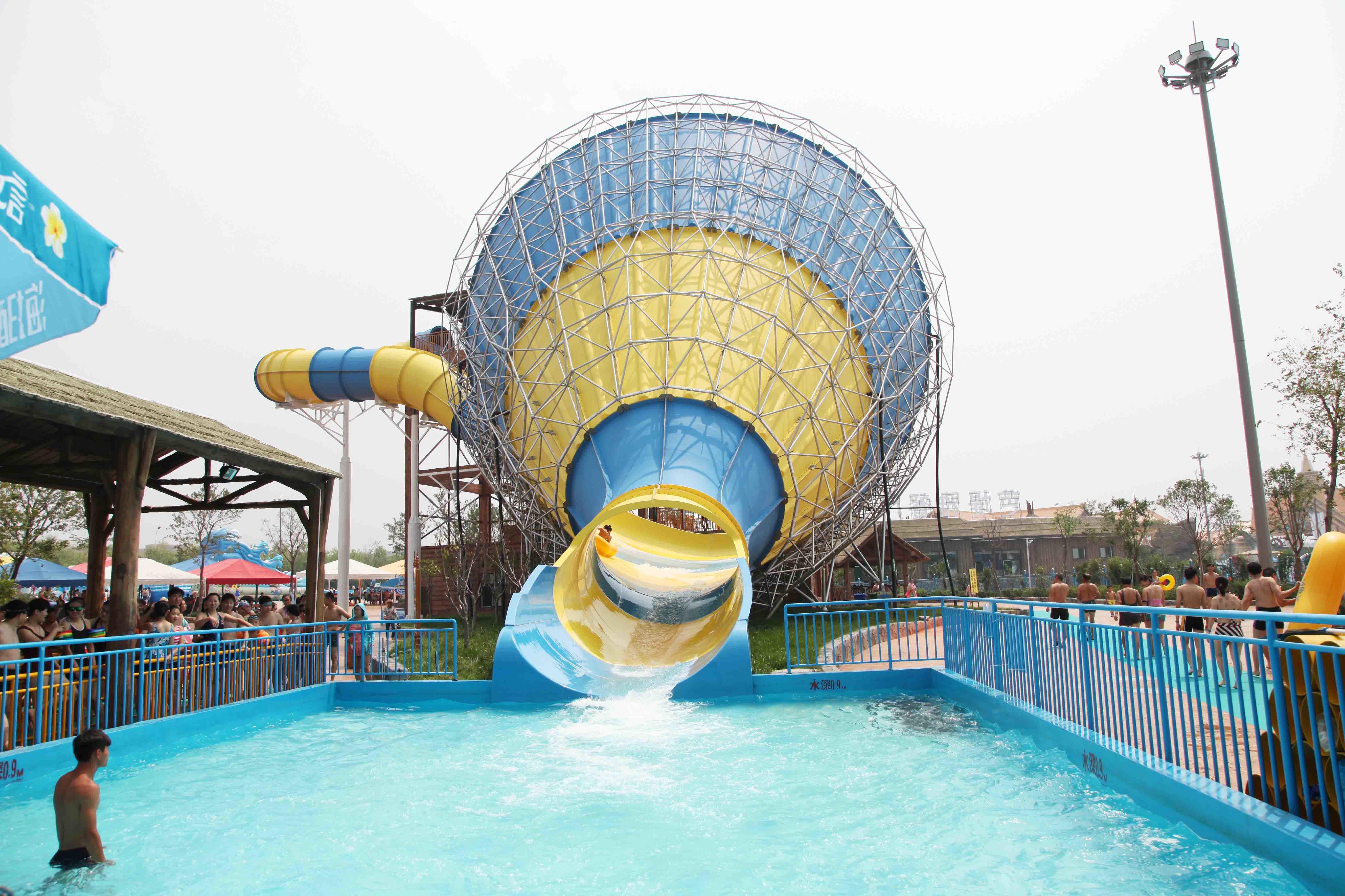 Funny Giant Fiberglass Water Slides , Super Tornado Water Slide 720rider/H Capicity