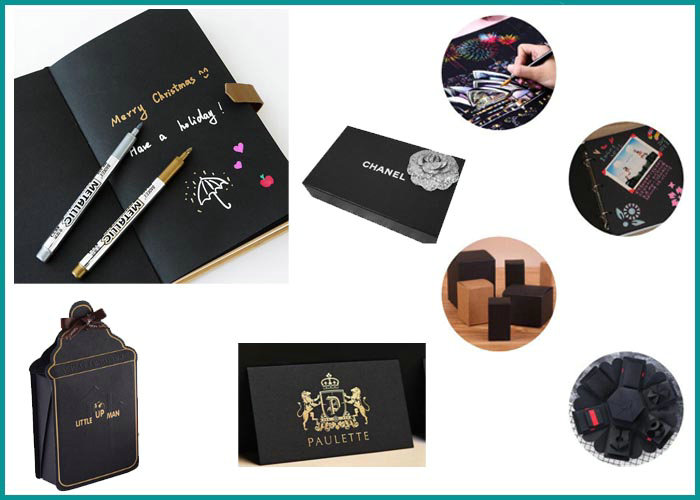 250gsm 300gsm Uncoated Black Cardstock Paper For Photo Album Acid Free